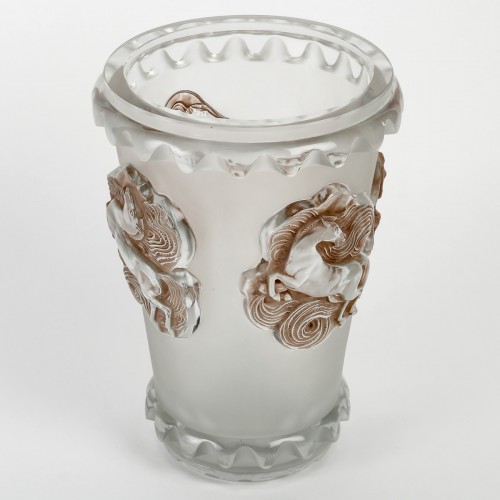 1942 René Lalique - Vase Camargue - Verrerie, Cristallerie Style Art Déco