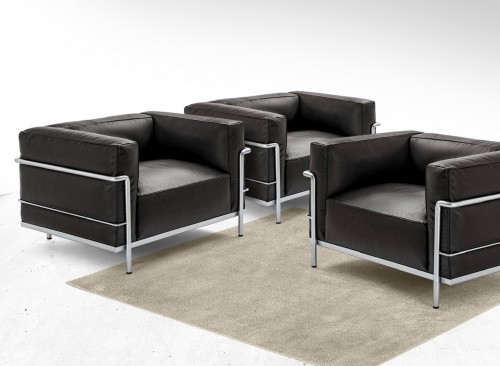 Le Corbusier & Cassina - Trois fauteuils LC3 - Sièges Style 