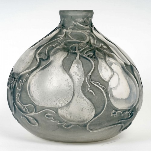 1914 René Lalique - Vase Courges - Verrerie, Cristallerie Style Art nouveau