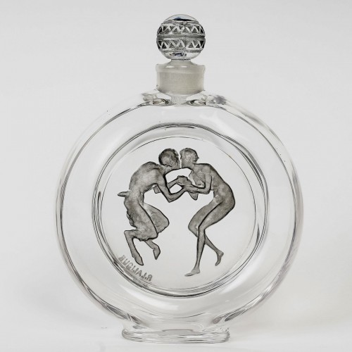 XXe siècle - 1928 René Lalique - Flacon "le Baiser Du Faune" pour Molinard