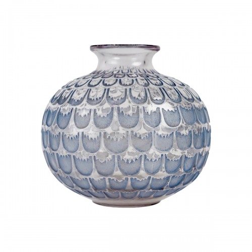 1930 René Lalique - Vase Grenade Bleu