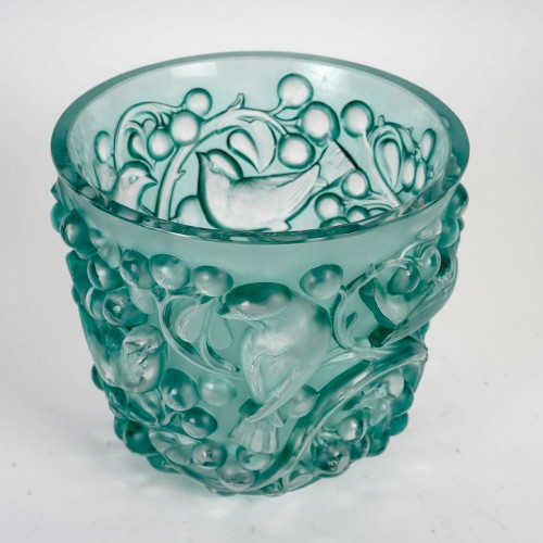 1927 René Lalique - Vase Avallon - Verrerie, Cristallerie Style Art Déco