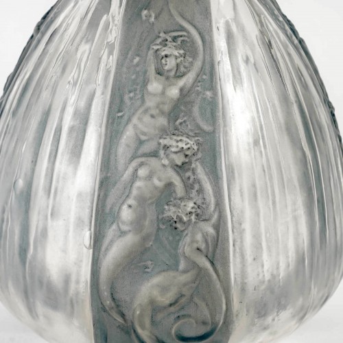XXe siècle - 1911 René Lalique - Carafe Sirenes et Grenouilles