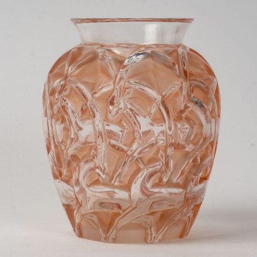 1931 René Lalique - Vase Chamois - Verrerie, Cristallerie Style Art Déco