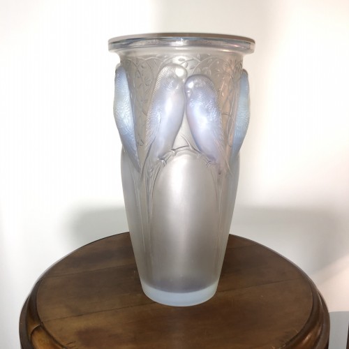 1924 René Lalique -  Vase Ceylan - Verrerie, Cristallerie Style Art Déco
