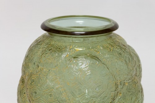 1926 René Lalique - Vase Tortues Alexandrite - rrose et vert - Art Déco