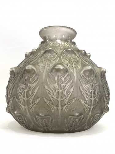 1912 René Lalique - Vase "Fougères" - Verrerie, Cristallerie Style Art nouveau
