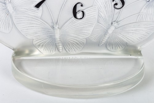 1931 René Lalique -  Pendule "Papillons" Mouvement Mécanique Omega - BG Arts
