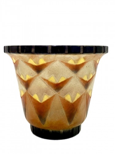 1930 Gabriel Argy-rousseau - Vase A Palmettes en pâte de verre