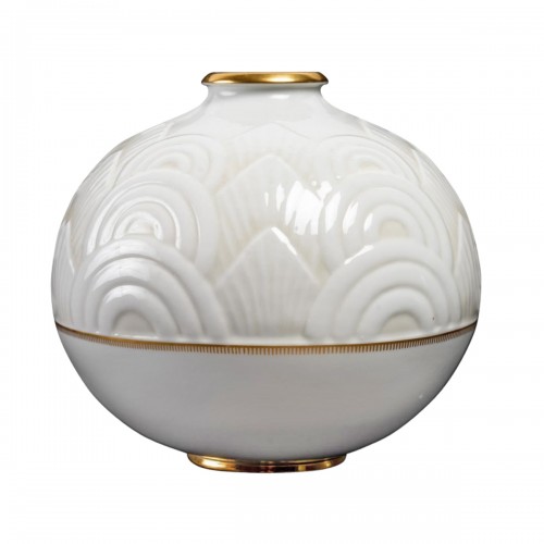 1934 Manufacture de Sèvres - Vase Boule en porcelaine émaillée