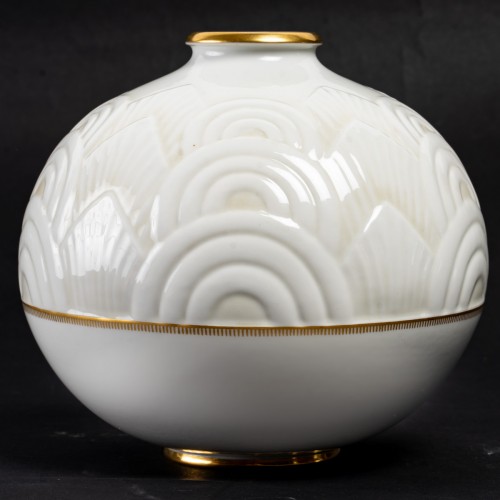 1934 Manufacture de Sèvres - Vase Boule en porcelaine émaillée - BG Arts