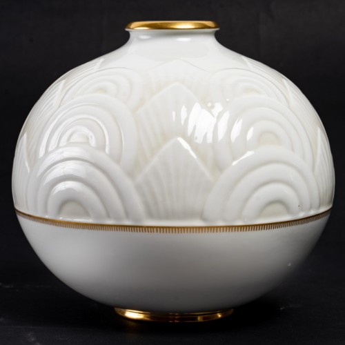 1934 Manufacture de Sèvres - Vase Boule en porcelaine émaillée - Art Déco