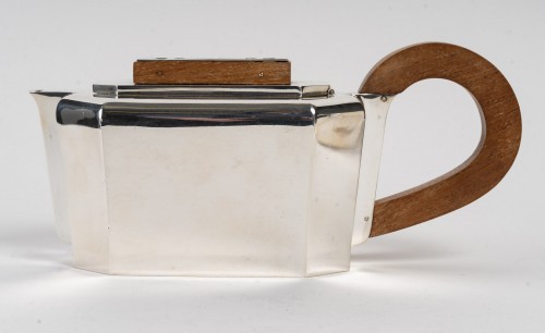1937 Jean E. Puiforcat - Service à thé et à café à pans coupés - Argenterie et Arts de la table Style Art Déco