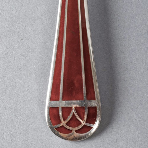 Antiquités - Christofle - Ménagère Talisman de 67 pièces en métal argenté et laque de chine