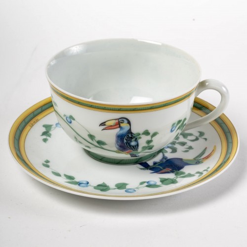 Hermès Maison - Service à café-thé "Toucans" en porcelaine de limoges - Céramiques, Porcelaines Style Années 50-60