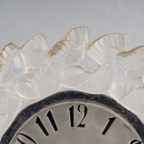 Horlogerie Pendule - 1931 René Lalique - Pendule "Roitelets" mouvement mécanique Oméga