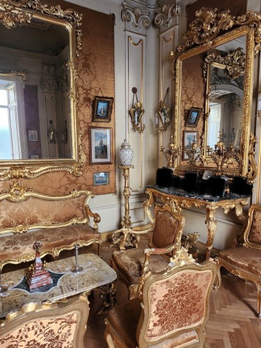  - Important ensemble de mobilier de  salon en bois doré du XIXe siècle
