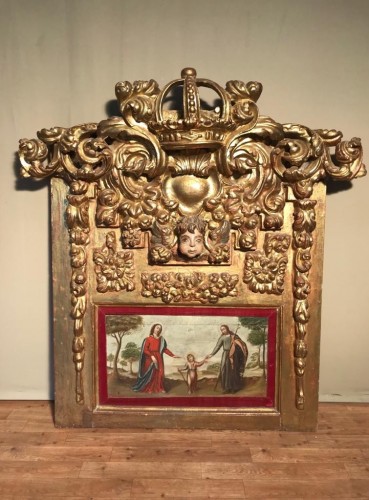 Grand Rétable en bois doré, époque XVIIe siècle - Louis XIII
