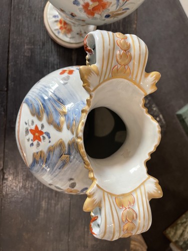 Paire de vases en porcelaine, Angleterre fin XIXe siècle - 