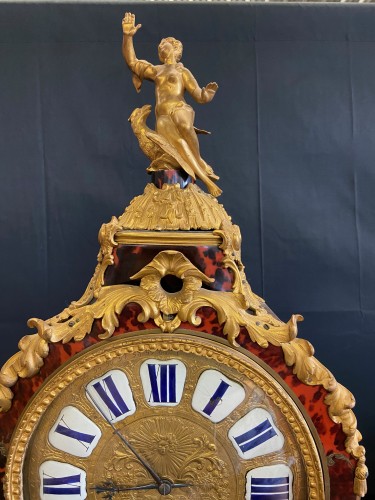 Cartel et sa console d'époque Louis XV, signé " G. J. Champion à Paris " - Horlogerie Style 