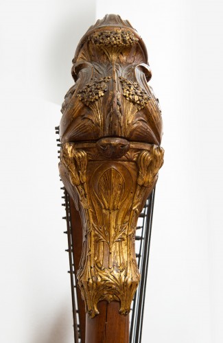 XIXe siècle - Harpe fin 19e siècle signée "Gustave Lyon" 