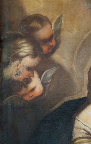 Tableaux et dessins Tableaux XVIIIe siècle - La Vierge à l'Enfant, Naples 18e siècle