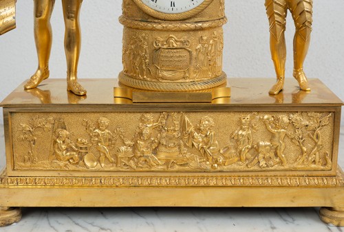 Horlogerie Pendule - Pendule en bronze doré 19e siècle
