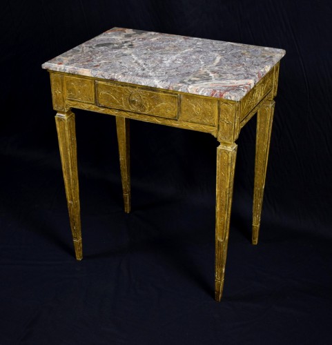 Mobilier Table & Guéridon - Table de milieu en bois doré, Italie fin XVIIIe 