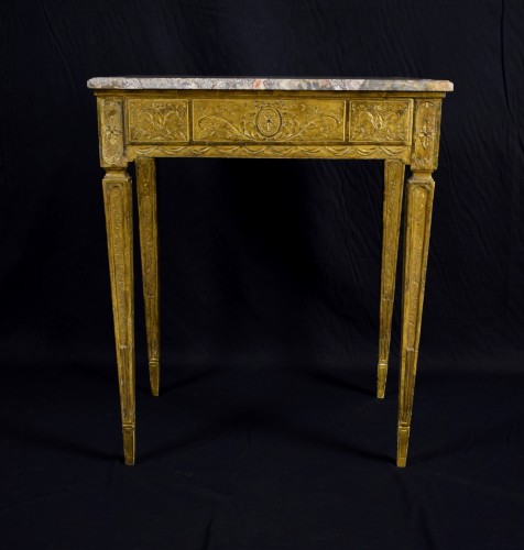 Table de milieu en bois doré, Italie fin XVIIIe  - Louis XVI