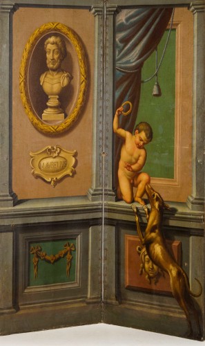 Objet de décoration  - Paravent néoclassique à 4 panneaux, Italie, XVIIIe siècle