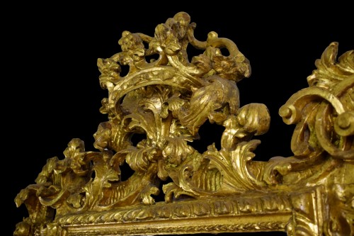 Louis XIV - Miroir en bois sculpté et doré, Venise XVIIIe siècle