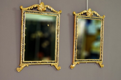 XVIIIe siècle - Paire de miroirs néoclassiques, iIalie fin du 18e siècle