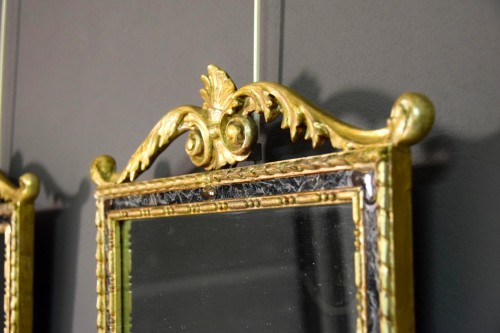 Louis XVI - Paire de miroirs néoclassiques, iIalie fin du 18e siècle