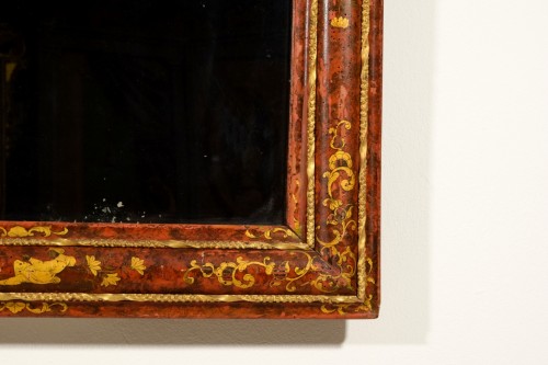  - Important miroir en bois laqué à chinoiserie, Venise, XVIIIe siècle