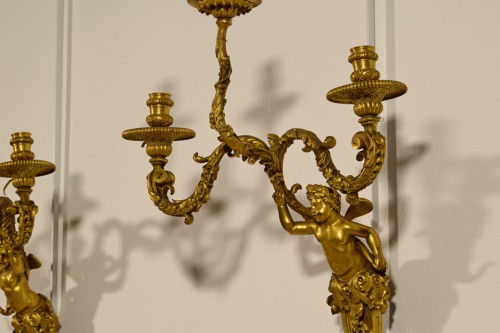  - Paire de appliques en bronze doré, France fin XIXe siècle