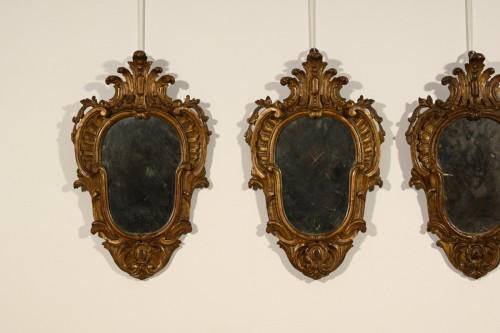 XIXe siècle - Quatre appliques en bois sculpté - Turin, XIXe Siècle