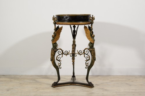 Mobilier Meuble d'appoint - Jardinière or guéridon en bronze doré et laqué, France fin XIXe siècle