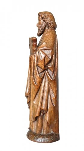 XIe au XVe siècle - Statue gothique en chêne sculpté, Brabant vers 1480