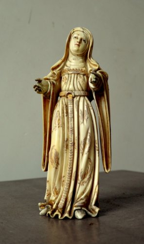 Vierge en os sculpté, Philippines XVIIe siècle - Art sacré, objets religieux Style 