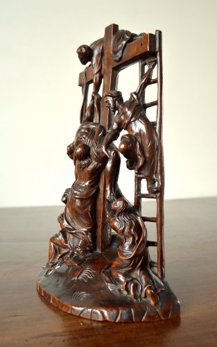 La Descente de Croix - Sculpture en noyer fin XVIIe siècle - 