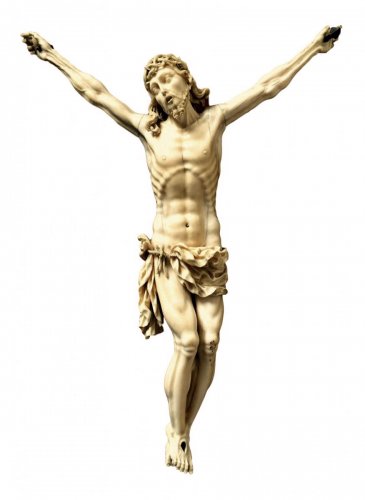 Christ du XVIIe siècle en ivoire