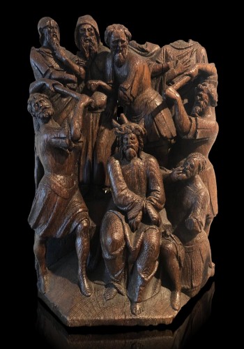 XVIe siècle et avant - Le couronnement d'épines, Sculpture en chêne XVe siècle