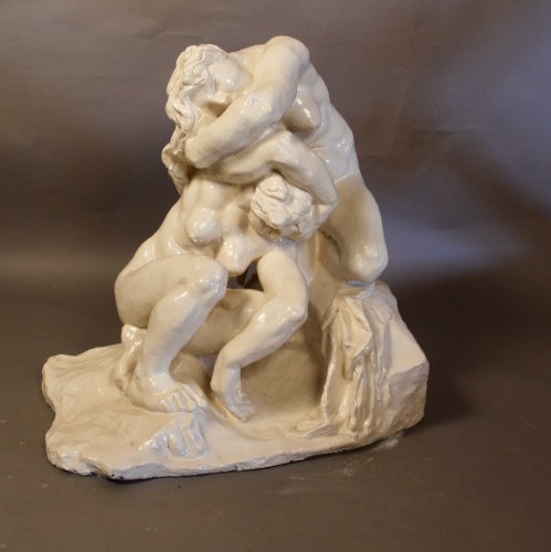 Sculpture Sculpture en Terre cuite - Deux Femmes - Léon Ernest Drivier (1878-1951)
