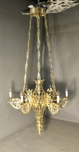 Lustre du XVIIe siècle en bronze - Luminaires Style 