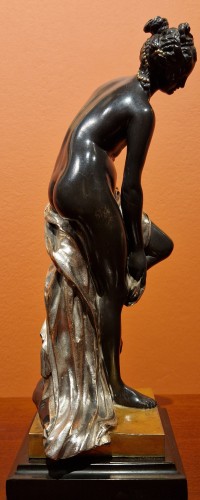 Sculpture Sculpture en Bronze - Diane au Bain - Léopold OUDRY (1854-1882)