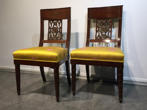 Paire de chaises attribuées à Jacob Desmalter - Sièges Style Restauration - Charles X