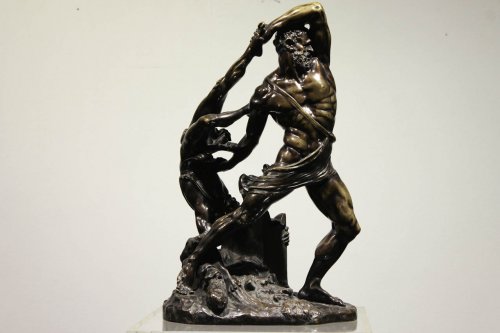 Sculpture Sculpture en Bronze - Hercule et Lichas - Antonio Canova (1757-1822)