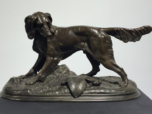 Chien de chasse - Jules Moigniez (1835 - 1894) - Sculpture Style 