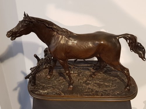 Antiquités - Pierre-Jules Mène (1810-1879) - Djinn, cheval à la barrière