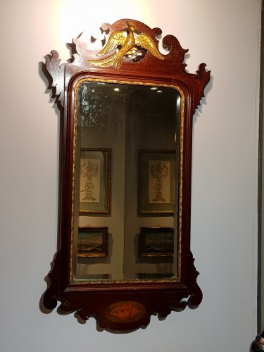 XVIIIe siècle - Miroir anglais en acajou vers 1800